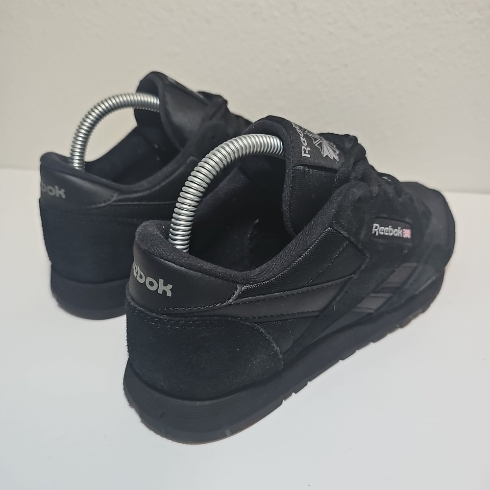 Reebok Classic Shoes Suede Nylon All Black Men's Size 7 EU39 Casual Sneaker - Picture 5 of 9